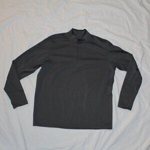 Nike Dri-Fit GOLF Long Sleeve Gray 1/2 Zip Shirt; Black Logo - Like New!